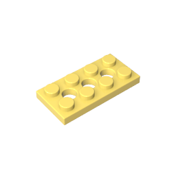 3709b | Technical Plate 2 x 4 with 3 Holes