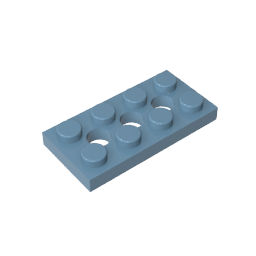 3709b | Technical Plate 2 x 4 with 3 Holes