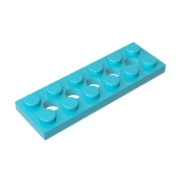 32001 | Technical Plate 2 x 6 with 5 Holes
