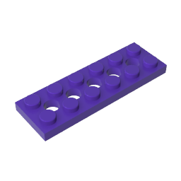 32001 | Technical Plate 2 x 6 with 5 Holes