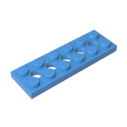 32001 | Technical Plate 2 x 6 with 5 Holes
