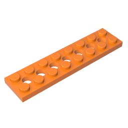 3738 | Technical Plate 2 x 8 with 7 Holes