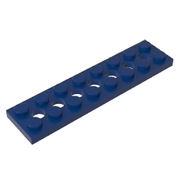 3738 | Technical Plate 2 x 8 with 7 Holes