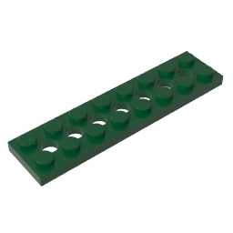 3738 | Technical Plate 2 x 8 with 7 Holes