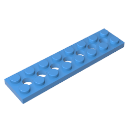 3738 | Technical Plate 2 x 8 with 7 Holes