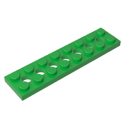 3738 | Technical Plate 2 x 8 with 7 Holes