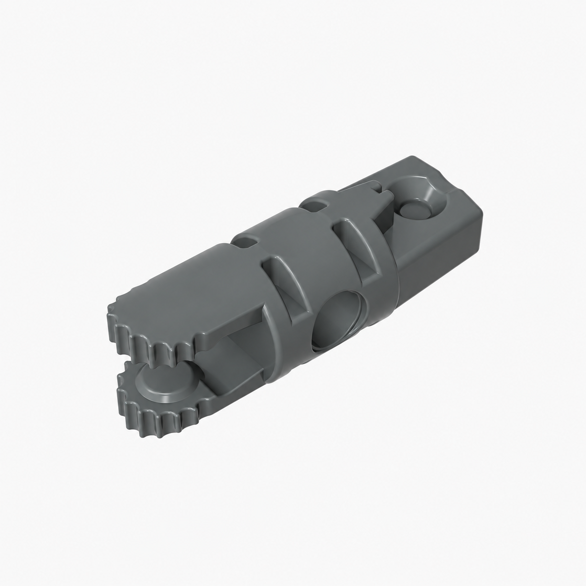 30554b | Hinge Cylinder 1 x 3 Locking with 1 Finger and 2 Fingers on Ends, without Hole