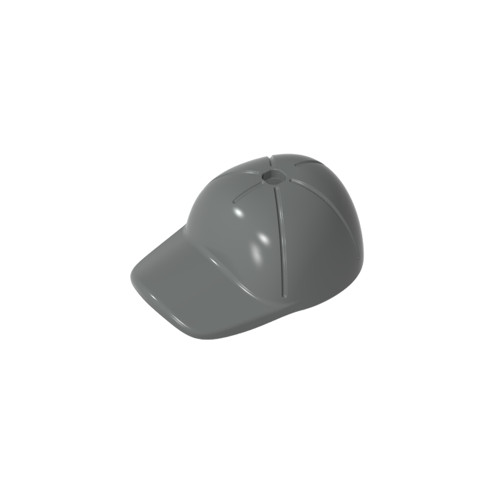 11303 | Headgear Cap - Short Curved Bill with Seams and Hole on Top