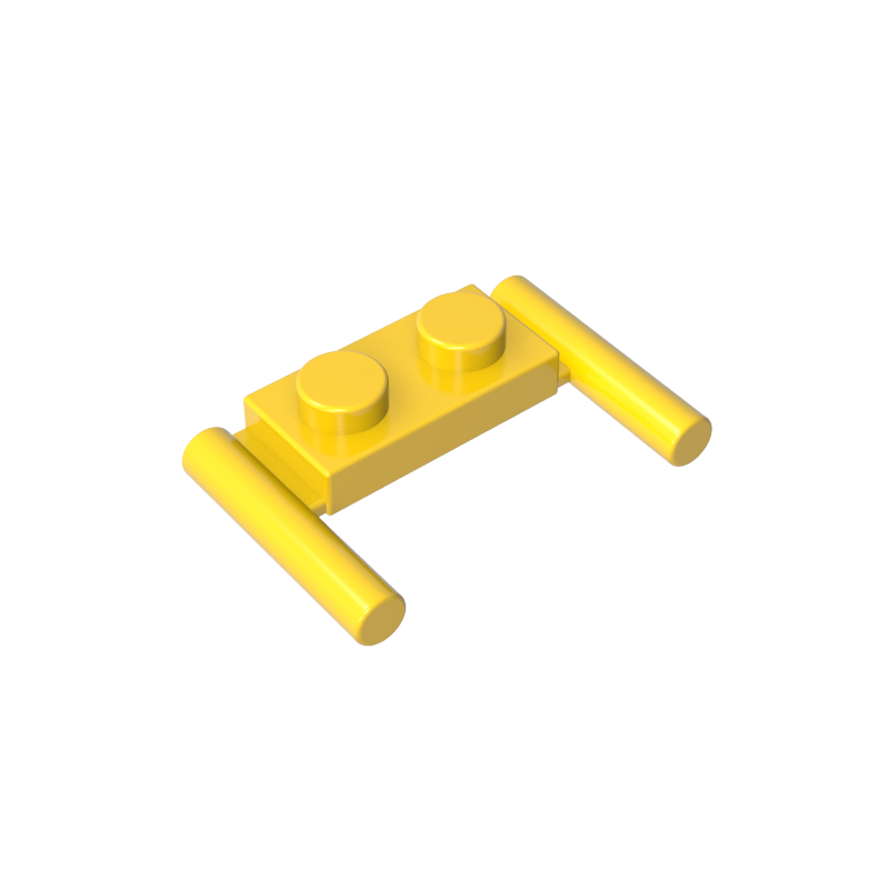 3839b | Plate, Modified 1 x 2 with Bar Handles - Round Ends, Mid Attachment