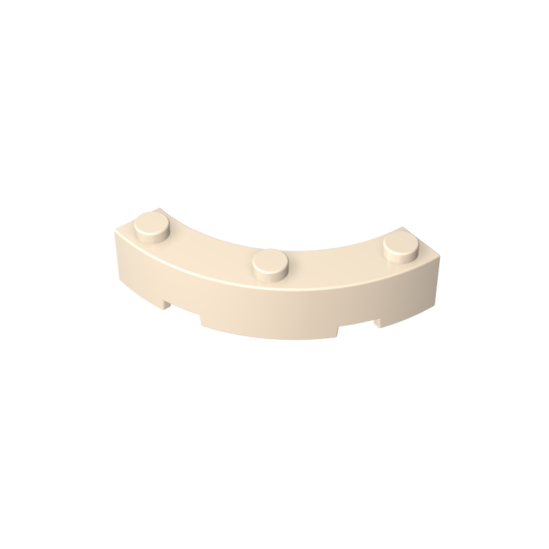 48092 | Brick, Round Corner 4 x 4 Macaroni with 3 Studs