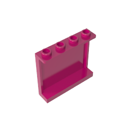 60581 | Panel 1 x 4 x 3 with Side Supports - Hollow Studs