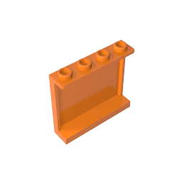 60581 | Panel 1 x 4 x 3 with Side Supports - Hollow Studs