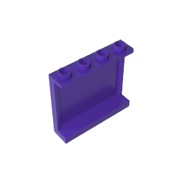 60581 | Panel 1 x 4 x 3 with Side Supports - Hollow Studs