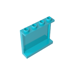 60581 | Panel 1 x 4 x 3 with Side Supports - Hollow Studs