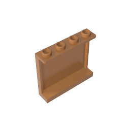 60581 | Panel 1 x 4 x 3 with Side Supports - Hollow Studs