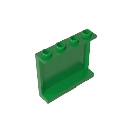 60581 | Panel 1 x 4 x 3 with Side Supports - Hollow Studs