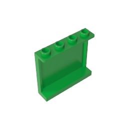 60581 | Panel 1 x 4 x 3 with Side Supports - Hollow Studs