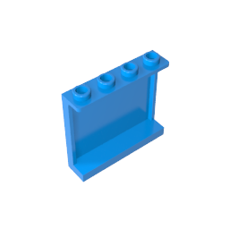 60581 | Panel 1 x 4 x 3 with Side Supports - Hollow Studs