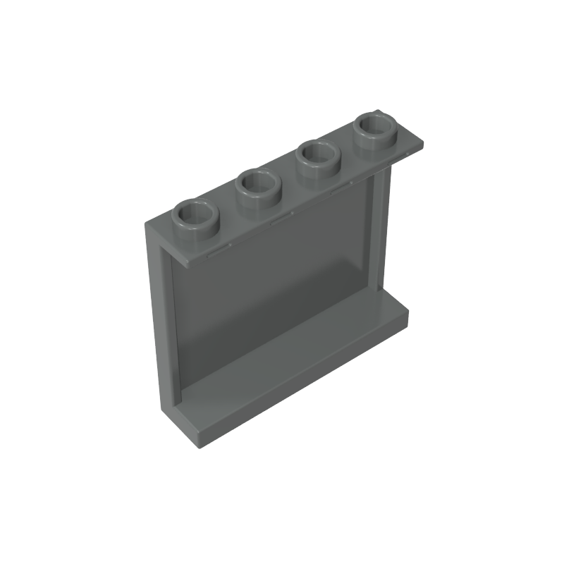60581 | Panel 1 x 4 x 3 with Side Supports - Hollow Studs