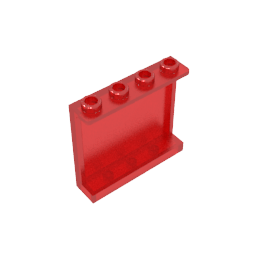 60581 | Panel 1 x 4 x 3 with Side Supports - Hollow Studs