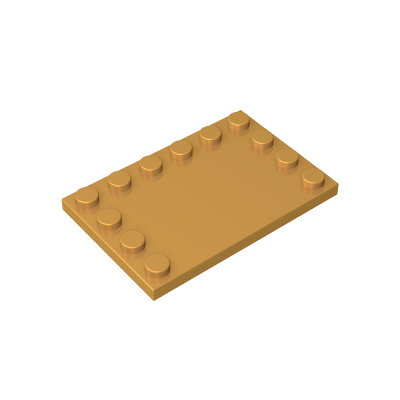 6180 | Tile, Modified 4 x 6 with Studs on Edges