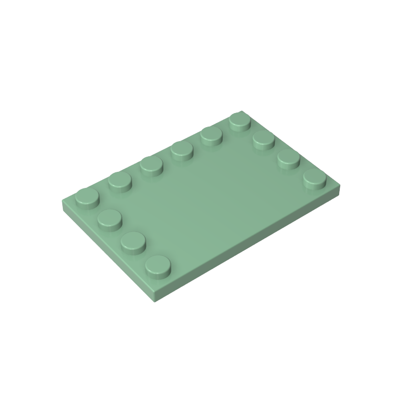 6180 | Tile, Modified 4 x 6 with Studs on Edges