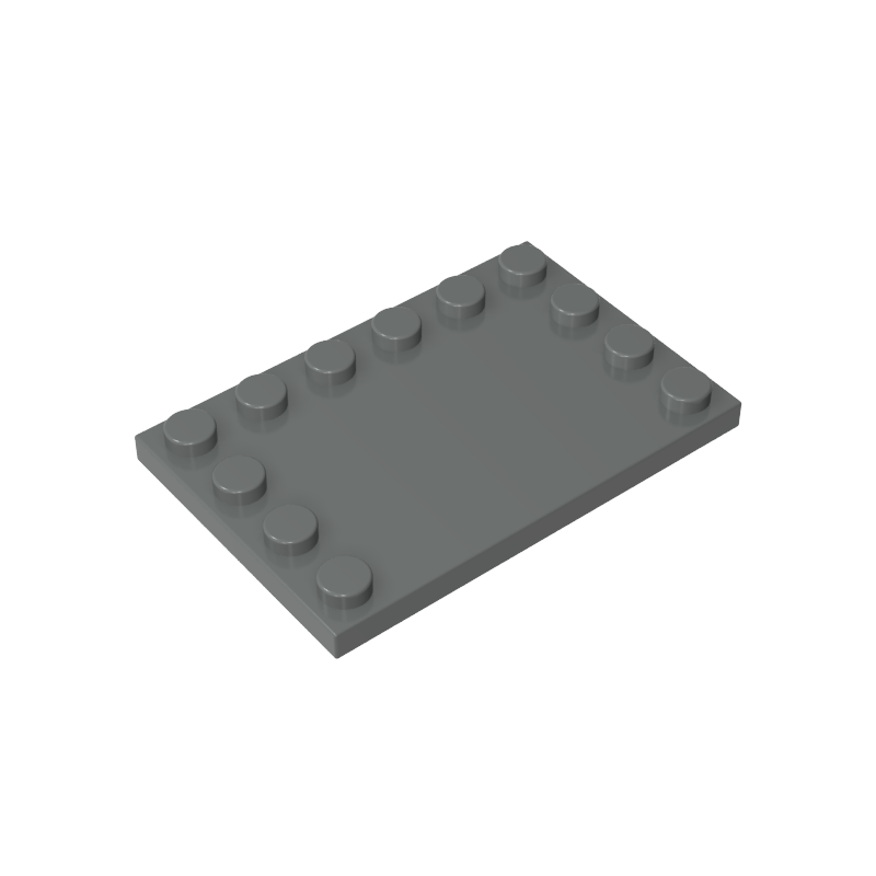6180 | Tile, Modified 4 x 6 with Studs on Edges