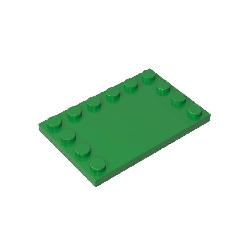 6180 | Tile, Modified 4 x 6 with Studs on Edges