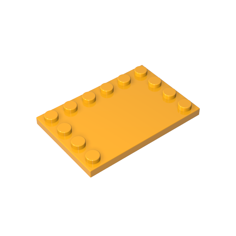 6180 | Tile, Modified 4 x 6 with Studs on Edges