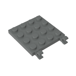 11399 | Plate, Modified 4 x 4 with 2 Open O Clips (Horizontal Grip)