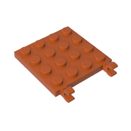 11399 | Plate, Modified 4 x 4 with 2 Open O Clips (Horizontal Grip)