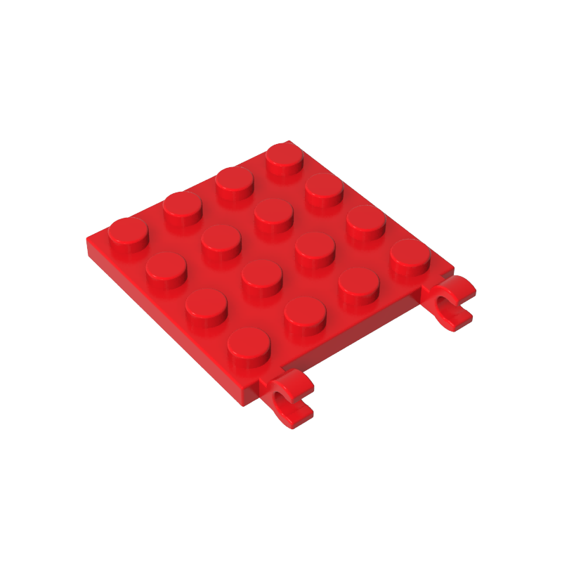 11399 | Plate, Modified 4 x 4 with 2 Open O Clips (Horizontal Grip)