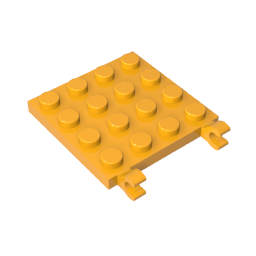 11399 | Plate, Modified 4 x 4 with 2 Open O Clips (Horizontal Grip)