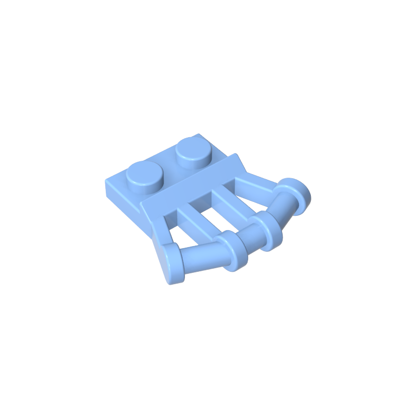 92692 | Plate, Modified 1 x 2 with Angled Bar Handles on Side