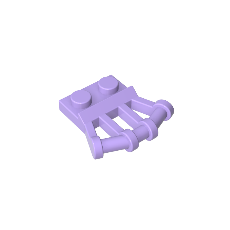 92692 | Plate, Modified 1 x 2 with Angled Bar Handles on Side