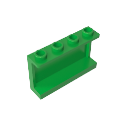 14718 | Panel 1 x 4 x 2 with Side Supports - Hollow Studs