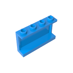 14718 | Panel 1 x 4 x 2 with Side Supports - Hollow Studs