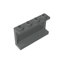 14718 | Panel 1 x 4 x 2 with Side Supports - Hollow Studs