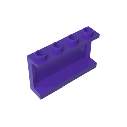 14718 | Panel 1 x 4 x 2 with Side Supports - Hollow Studs