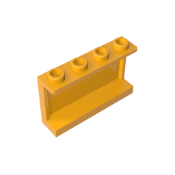 14718 | Panel 1 x 4 x 2 with Side Supports - Hollow Studs