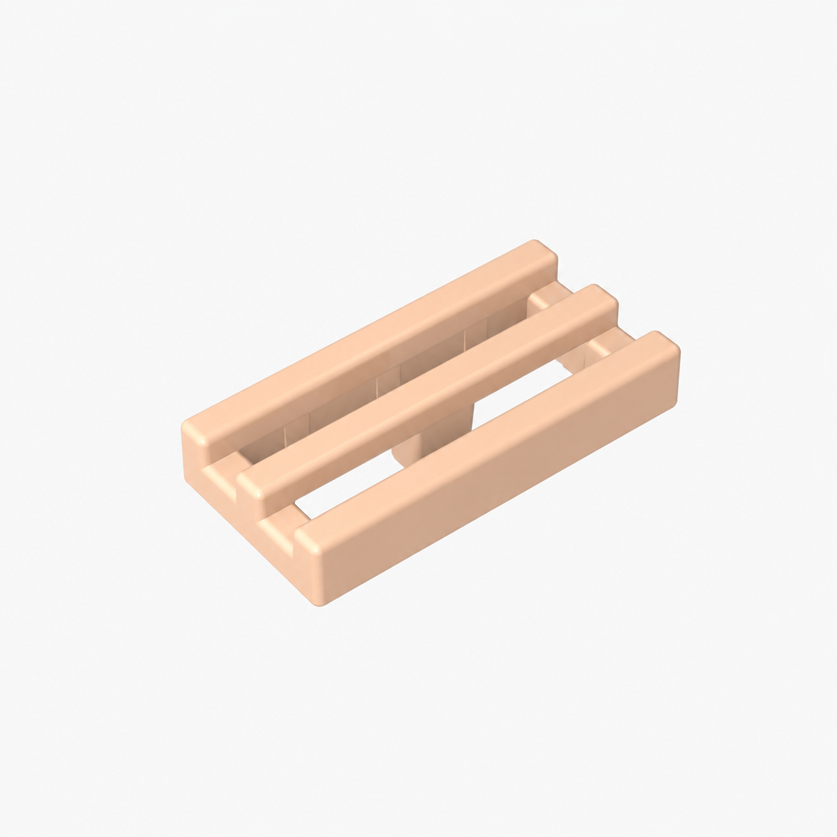 2412b | Tile, Modified 1 x 2 Grille without Bottom Groove / Lip