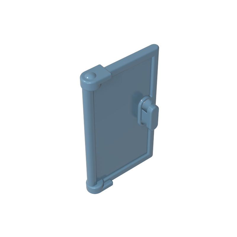 60614 | Door 1 x 2 x 3 with Vertical Handle, Mold for Tabless Frames