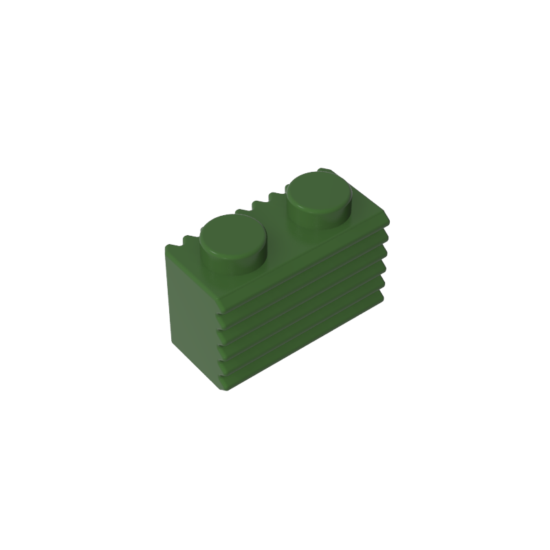 2877 | Brick, Modified 1 x 2 with Grille / Fluted Profile