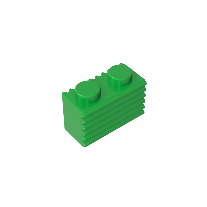 2877 | Brick, Modified 1 x 2 with Grille / Fluted Profile