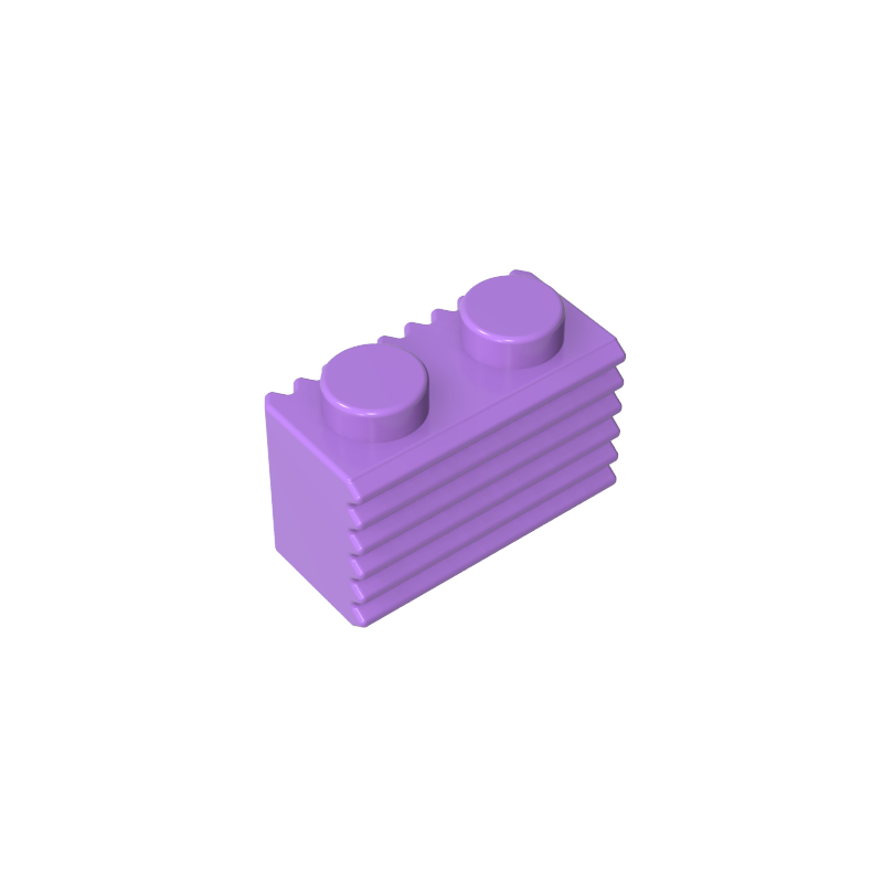 2877 | Brick, Modified 1 x 2 with Grille / Fluted Profile