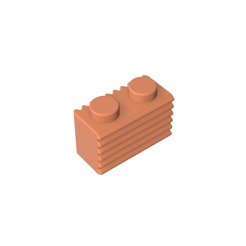 2877 | Brick, Modified 1 x 2 with Grille / Fluted Profile
