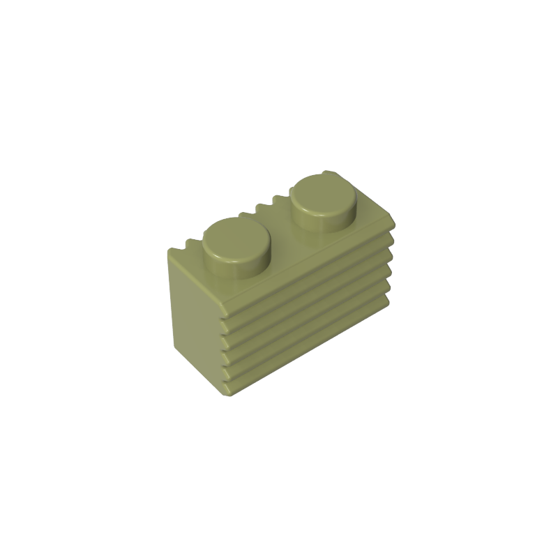 2877 | Brick, Modified 1 x 2 with Grille / Fluted Profile