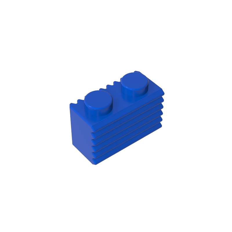2877 | Brick, Modified 1 x 2 with Grille / Fluted Profile