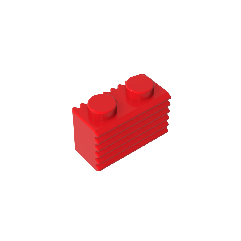 2877 | Brick, Modified 1 x 2 with Grille / Fluted Profile