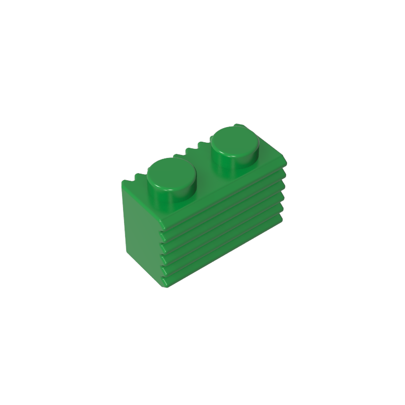 2877 | Brick, Modified 1 x 2 with Grille / Fluted Profile